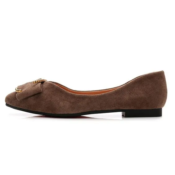 Chic Suede Asakuchi Flats