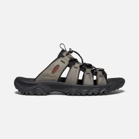 Keen Men's Targhee III Open Toe Slide Sandals- Grey/ Black